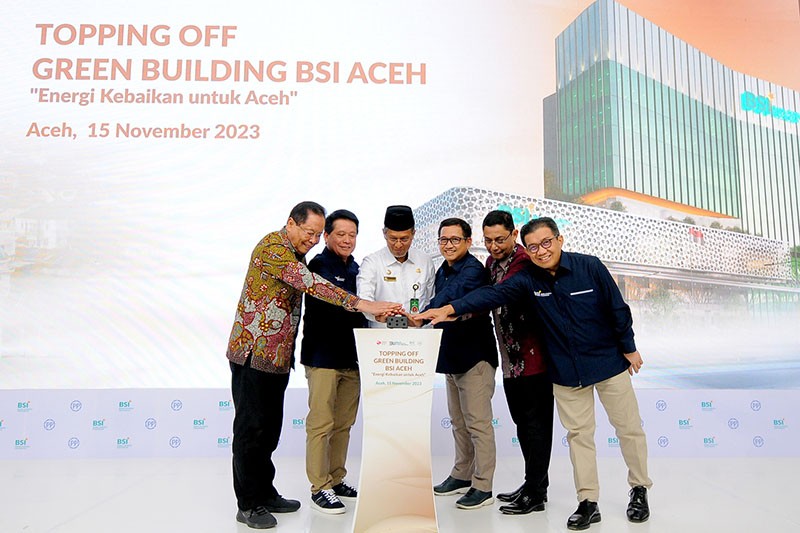 Topping Off Green Building BSI di Aceh Rampung, Diresmikan Awal Tahun 2024 - Bagian 2