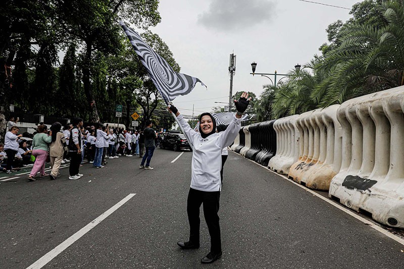 Antusiasme Pendukung Ganjar-Mahfud MD Pawai Deklarasi Kampanye Damai - Bagian 4