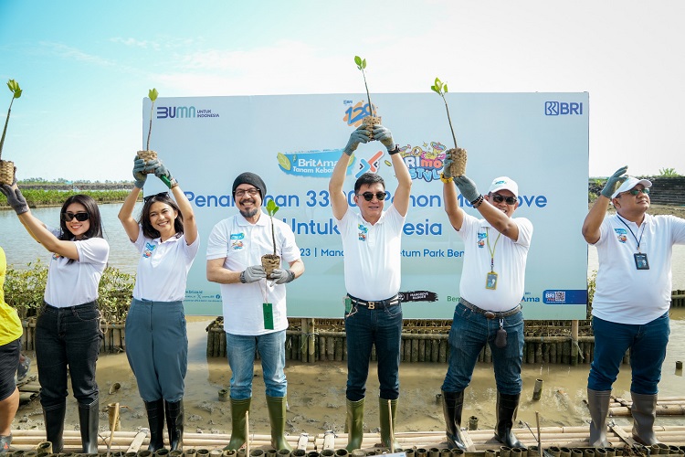 Jalin Kolaborasi, BRImo FSTVL dan BenihBaik Tanam 33 Ribu Pohon Mangrove