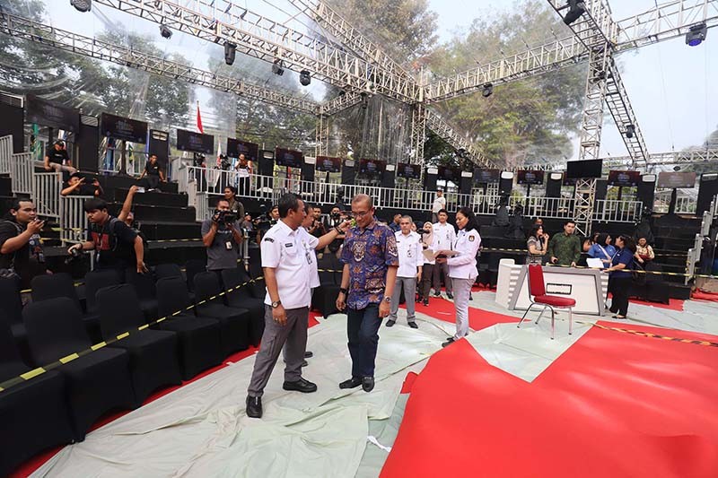Suasana Persiapan Debat Perdana Capres Cawapres Pilpres 2024 - Bagian 3