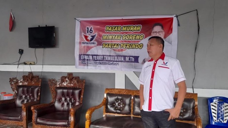 Caleg Partai Perindo Anthoni Pusung Sebut Pasar Murah untuk Menyentuh Masyarakat