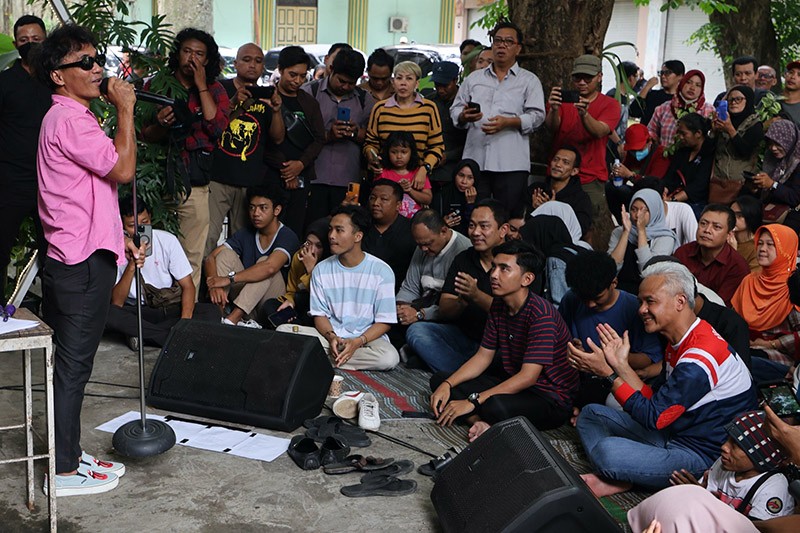 Ganjar Habiskan Sore Bareng Slank dan Anak Muda Semarang: Biar Tenang di Masa Tenang - Bagian 1