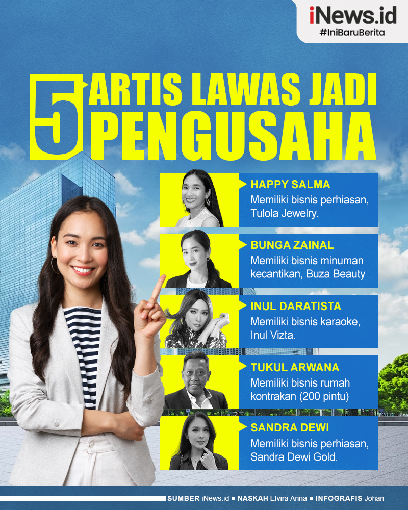 Infografis Daftar 5 Artis Lawas Sukses Jadi Pengusaha