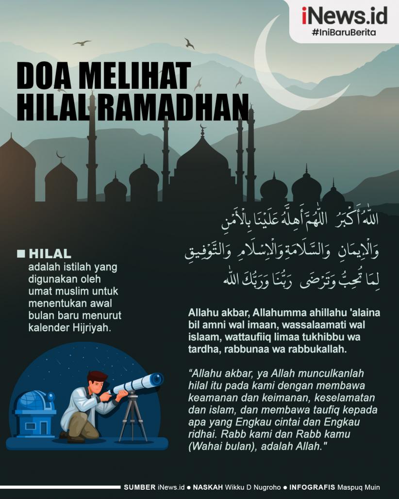 Infografis Doa Melihat Hilal Ramadhan