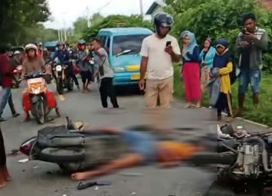 Kecelakaan di Halmahera Selatan, Motor Adu Banteng 2 Orang Tewas
