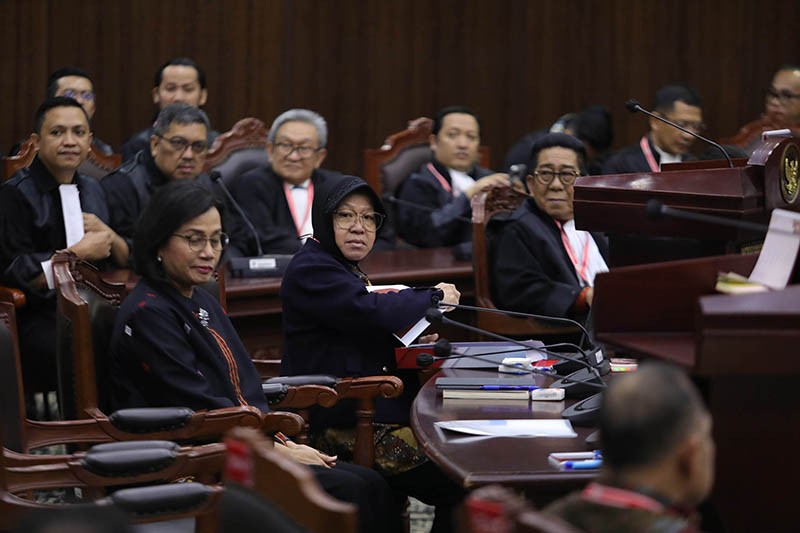 Momen 4 Menteri Presiden Jokowi Saksi Sidang Sengketa Hasil Pilpres 2024 - Bagian 3