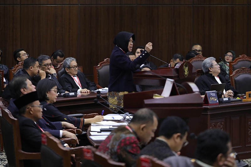Momen 4 Menteri Presiden Jokowi Saksi Sidang Sengketa Hasil Pilpres 2024 - Bagian 2