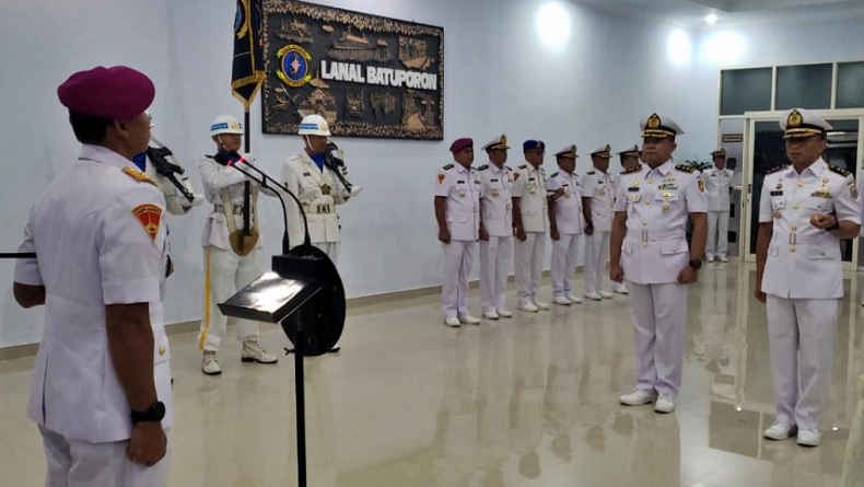 Sertijab, Letkol Laut Anton Maulana Jabat Danlanal Batuporon