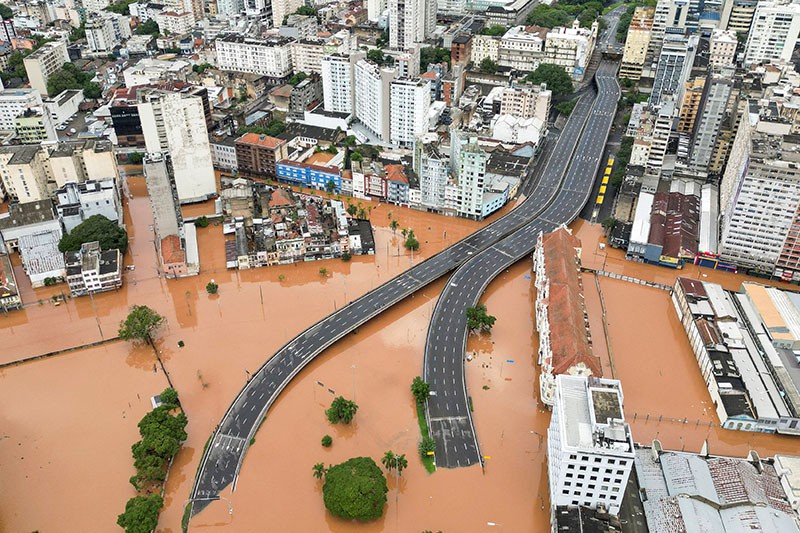 Penampakan Banjir Parah di Brasil, 1 Kota Terendam dan 39 Orang Tewas - Bagian 1