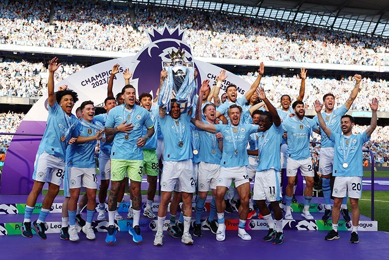 Selebrasi Pemain Manchester City Juara Liga Inggris 2023-2024 - Bagian 1