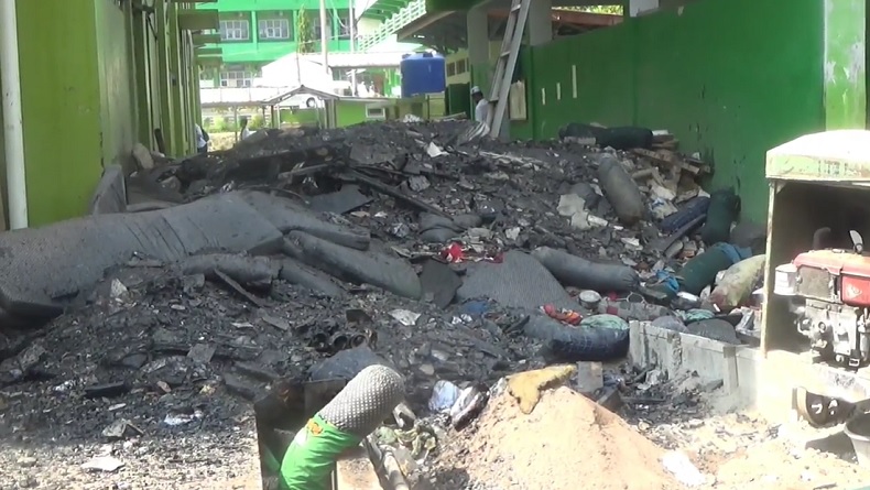 Asrama Santri Ponpes Al-Muhajirin 3 di Citapen Purwakarta Terbakar