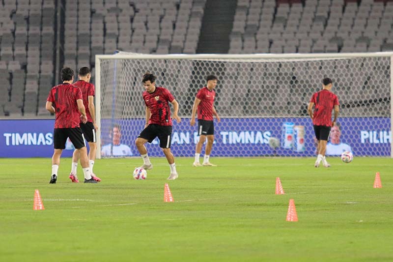 Latihan Timnas Indonesia Jelang Hadapi Filipina di GBK - Bagian 1