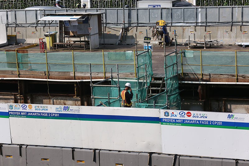 Progres Pembangunan MRT Fase 2A Stasiun Thamrin dan Monas - Bagian 1