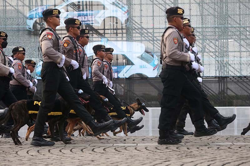 Defile Pasukan pada Upacara HUT ke-78 Bhayangkara - Bagian 3