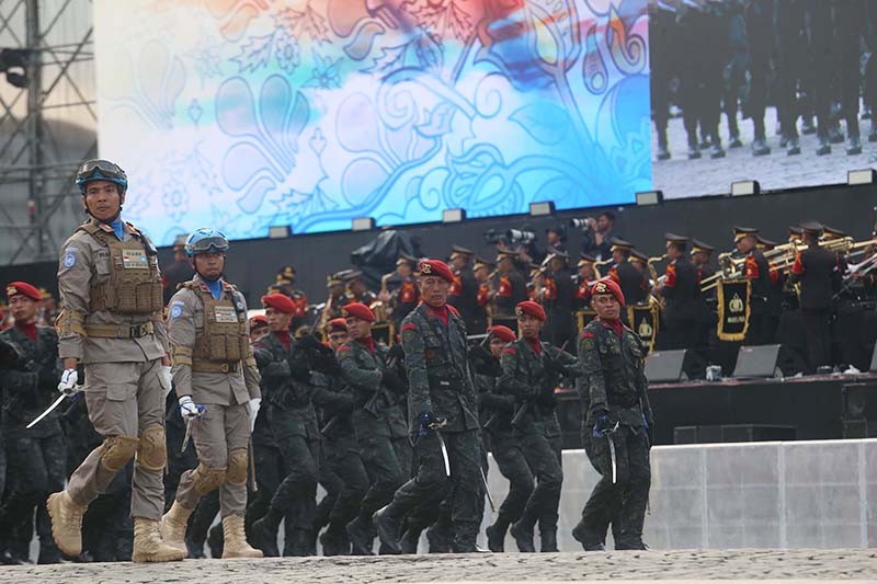 Defile Pasukan pada Upacara HUT ke-78 Bhayangkara - Bagian 4