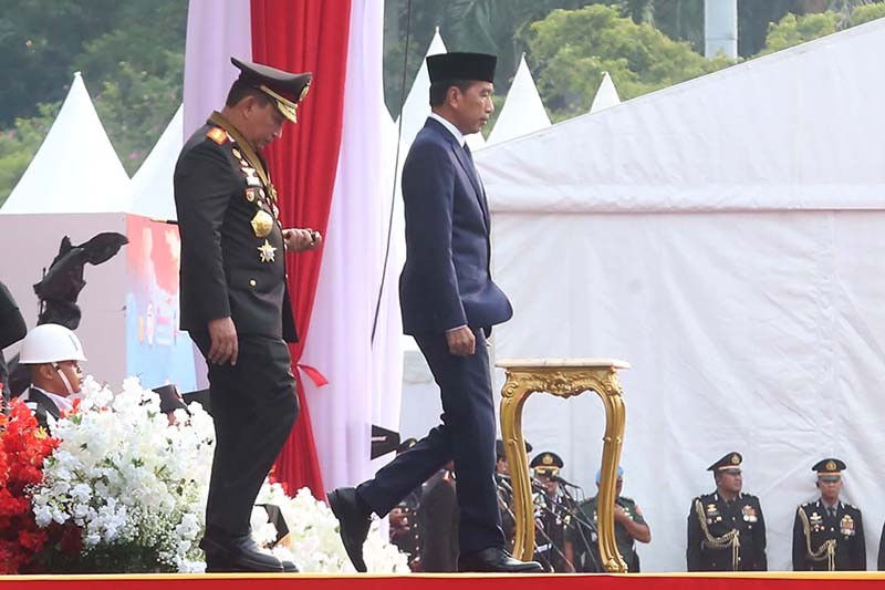 Presiden Jokowi Jadi Inspektur Upacara HUT ke-78 Bhayangkara - Bagian 1