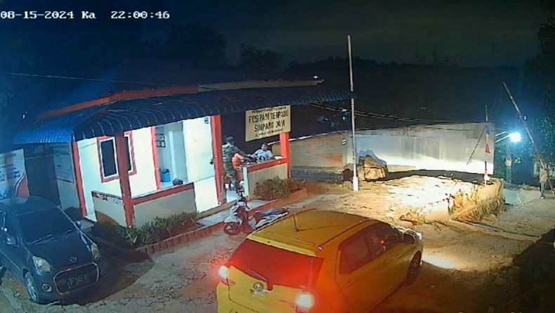 Oknum TNI Serang Petugas Pos Pam Bersama di Batam Terekam CCTV, 1 Orang Berseragam Dinas