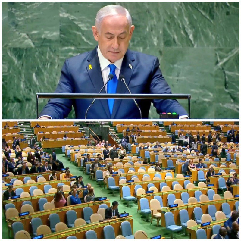 Tidak Ada yang Peduli dengan Pidato PM Israel, Kursi Sidang PBB Nyaris Kosong - Bagian 3