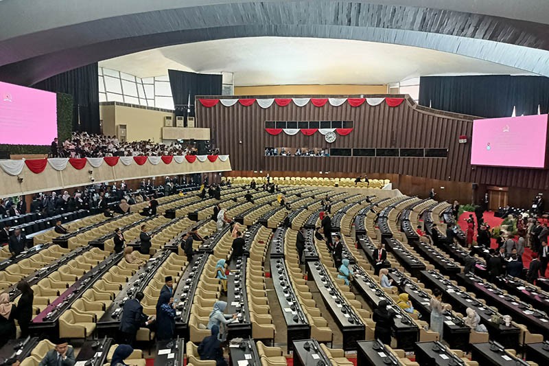 Suasana Terkini Lokasi Prabowo-Gibran Dilantik sebagai Presiden dan Wapres - Bagian 2