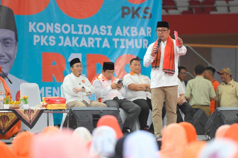  Pasangan RIDO Disambut Ribuan Kader PKS Jakarta Timur - Bagian 1