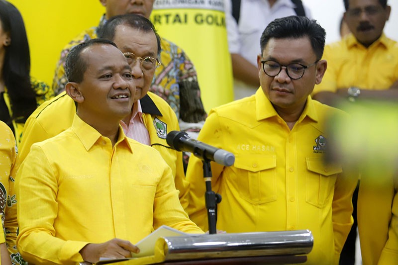 Ekspresi Bahlil Umumkan Susunan Pengurus DPP Partai Golkar - Bagian 2