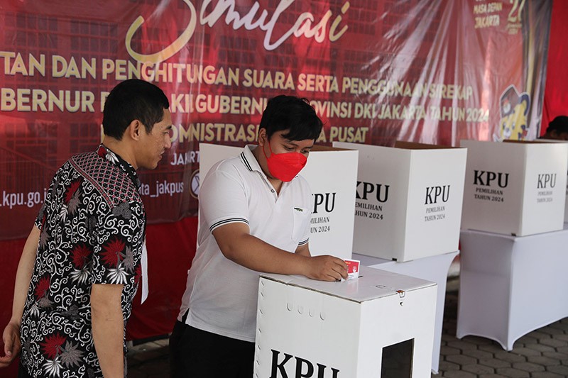 Simulasi Pemungutan Suara Pilgub Jakarta 2024 - Bagian 1