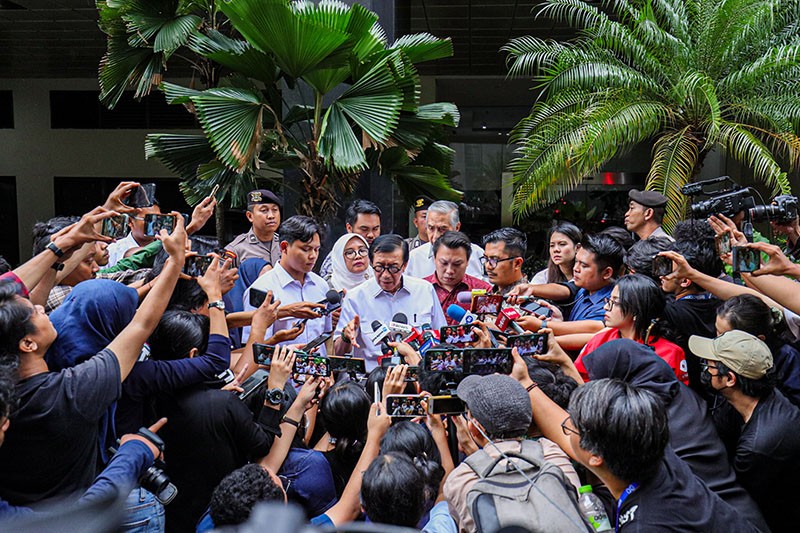 Ekspresi Yasonna Laoly usai Diperiksa KPK - Bagian 4