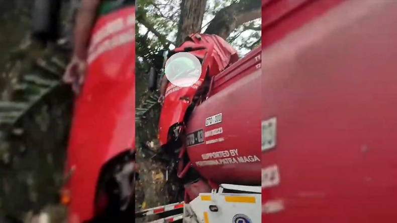 Truk Tangki BBM Kecelakaan di Jalan Trans Sulawesi akibat Rem Blong, 1 Orang Tewas