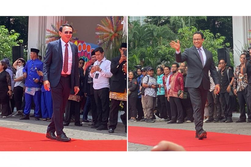 Kompak, Begini Gaya Ahok dan Anies Ikut Sambut Pram-Doel di Balai Kota Jakarta - Bagian 1