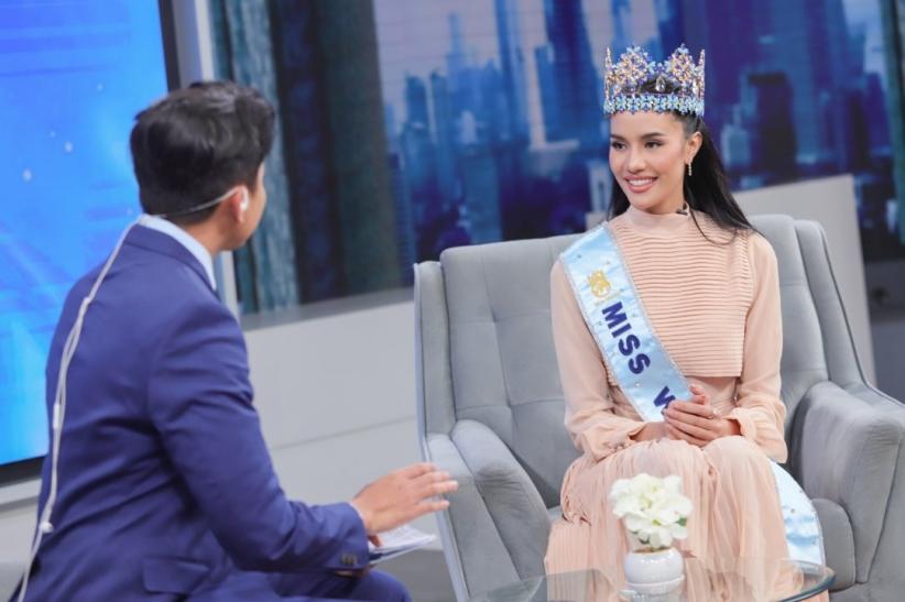 Eksklusif! Momen Miss World 2025 Opal Suchata Kunjungi iNews Tower - Bagian 6
