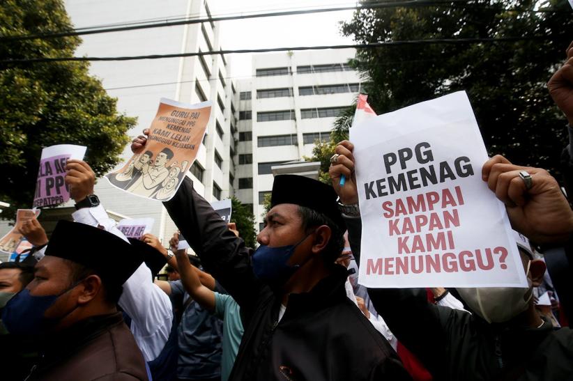 Aksi Unjuk Rasa Guru Pendidikan Agama Islam, Ini Tuntutannya - Bagian 1