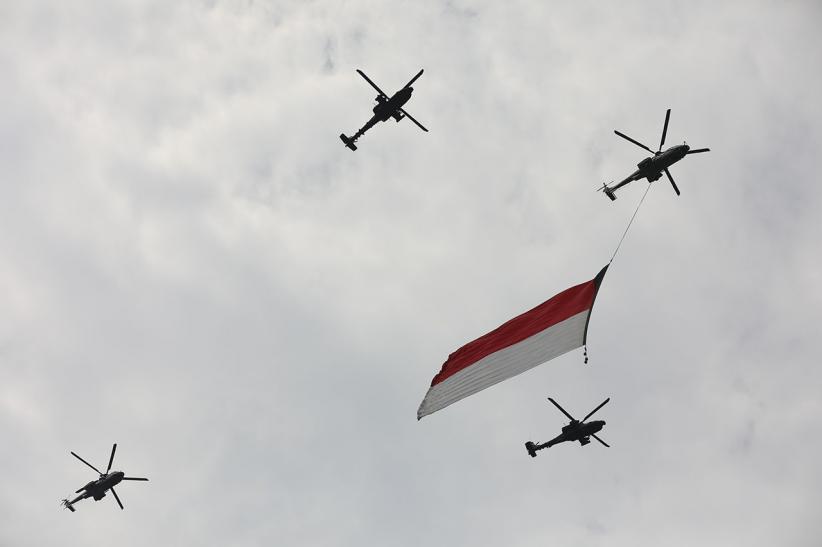 Jupiter Aerobatic Team TNI AU Hiasi Langit Jakarta Jelang HUT ke-80 RI - Bagian 3