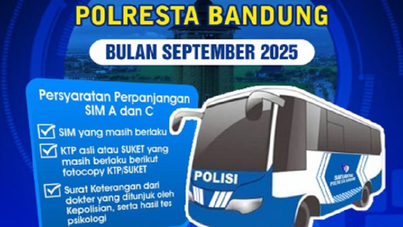 Jadwal SIM Keliling Bandung Hari Ini 27 November 2025, Cek Lokasi dan Persyaratannya