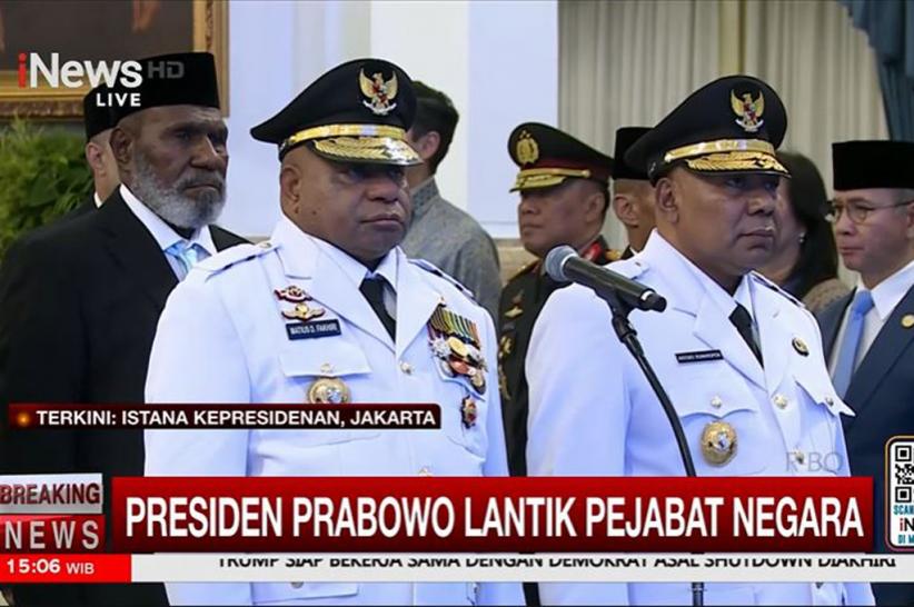 Sah! Mathius Fakhiri-Aryoko Rumaropen jadi Gubernur dan Wakil Gubernur Papua