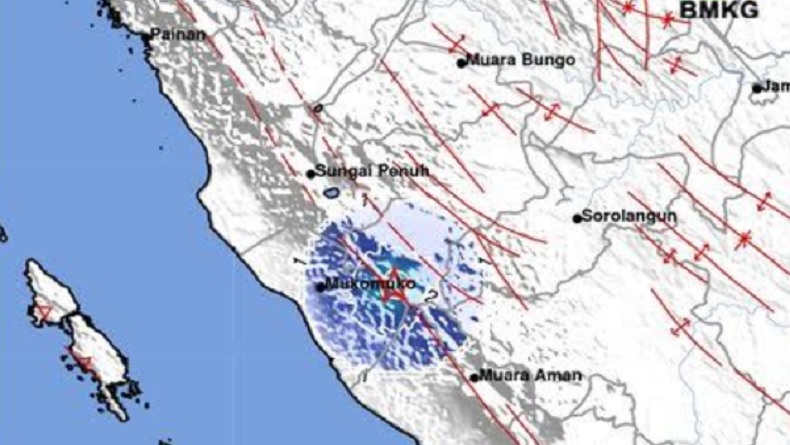 Gempa Bumi Magnitudo 4,0 Guncang Merangin Jambi, Berpusat di Darat