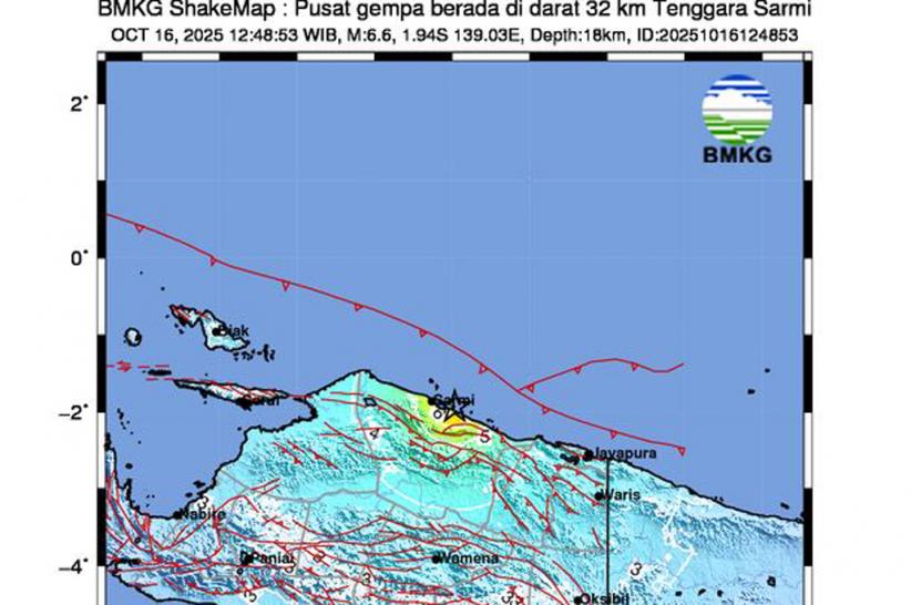 Update Gempa Terkini di Sarmi, 50 Rumah dan Infrastruktur Publik Rusak