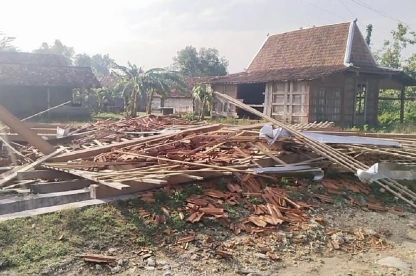 Bencana Angin Puting Beliung di Grobogan, 7 Rumah Roboh hingga Banyak Pohon Tumbang