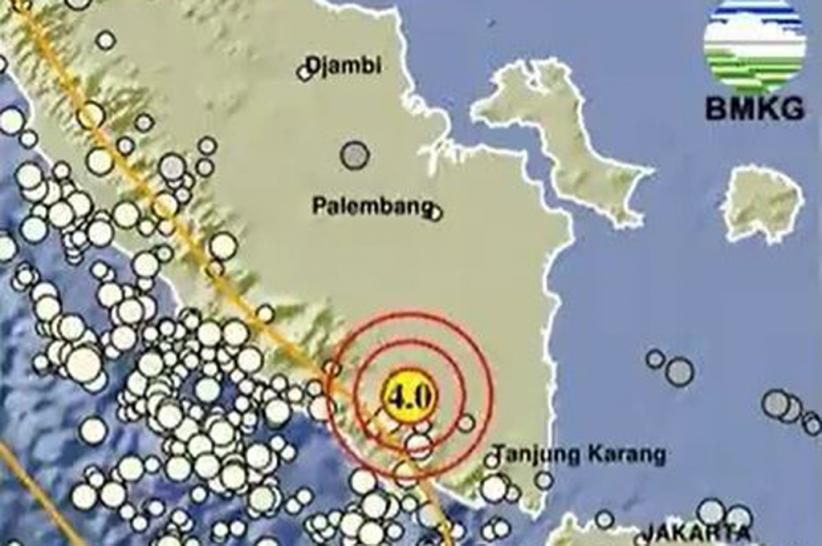 Gempa Hari Ini Magnitudo 4,0 Guncang Way Kanan Lampung