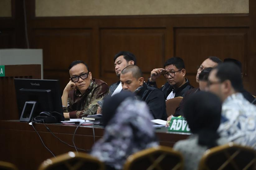 Ekspresi Noel Ebenezer Dengarkan Keterangan Saksi Kasus Dugaan Pemerasan - Bagian 2