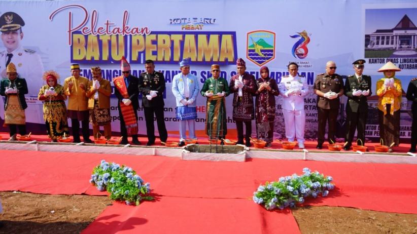 Bangun 4 Kantor SKPD di Sebelimbingan, Bupati Kotabaru Gelar Peletakan Batu Pertama