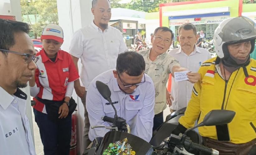 Driver Ojol di Kendari Apresiasi Program BBM Pertamax Gratis dari Perindo Sultra