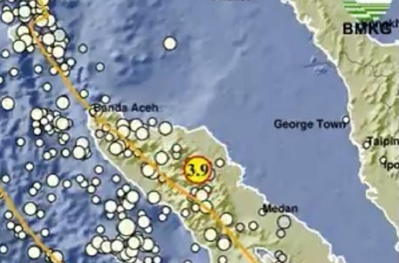 Gempa Hari Ini M 3,9 Guncang Gayo Lues Aceh, Titik Pusat di Darat