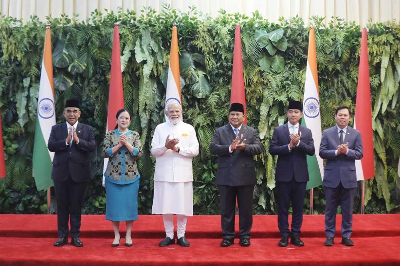 PM India Narendra Modi Sampaikan Pidato Kenegaraan di DPR RI - Bagian 4