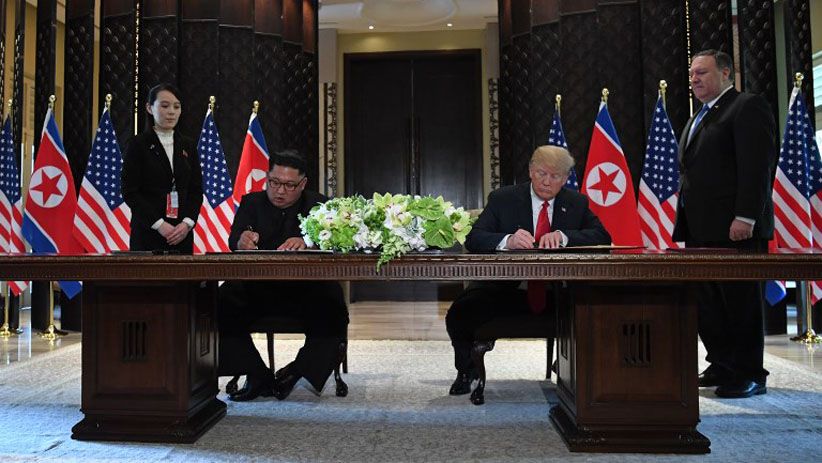 Usai Tandatangani Dokumen, Trump Janji Undang Kim Jong Un ke Gedung Putih - Bagian 1