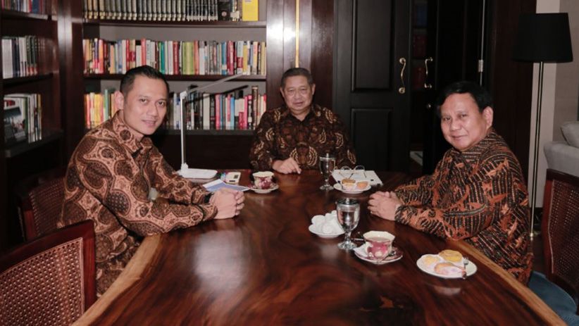 Foto-Foto Pertemuan 6 Mata SBY, Prabowo dan AHY di Mega Kuningan - Bagian 1