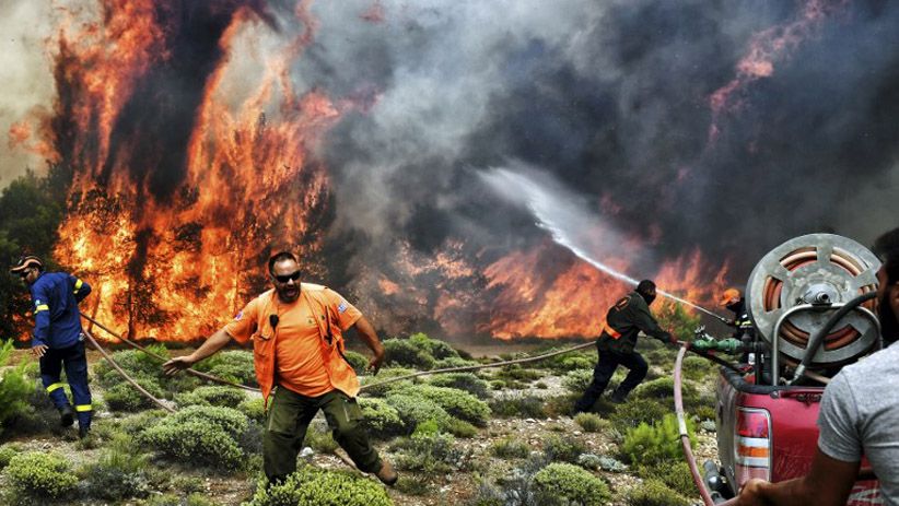 Foto-Foto Kebakaran Hutan di Yunani, 74 Orang Tewas  - Bagian 2