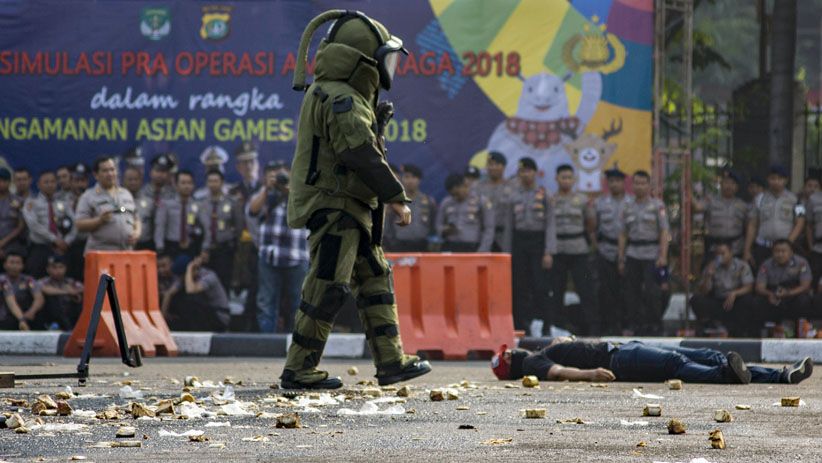 Polda Metro Jaya Gelar Simulasi Pengamanan Asian Games 2018 - Bagian 2