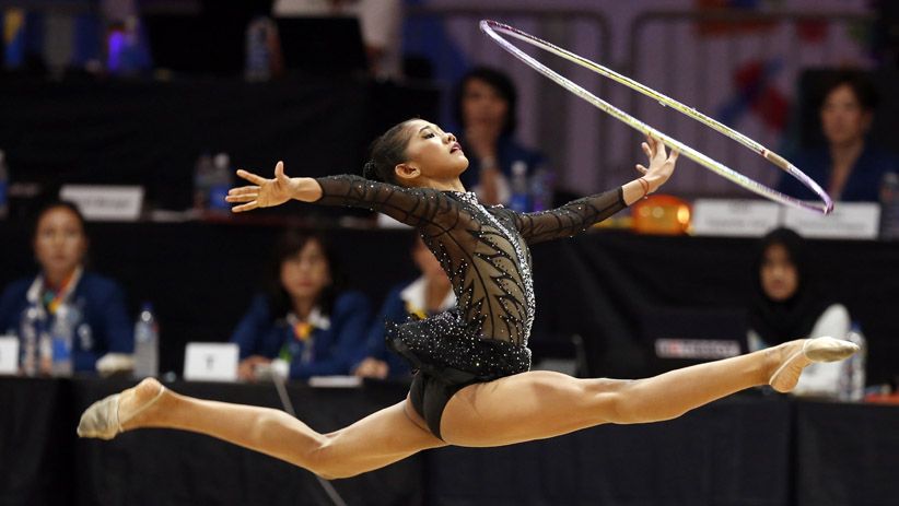 Aksi Atlet Cantik di Final Senam Ritmik Asian Games 2018 - Bagian 1