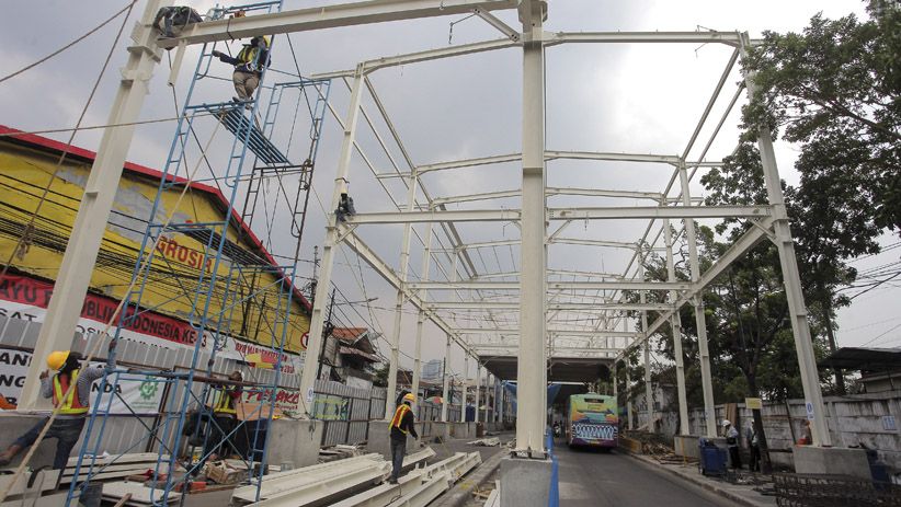 Begini Progres Pembangunan Skybridge Pasar Tanah Abang - Bagian 1