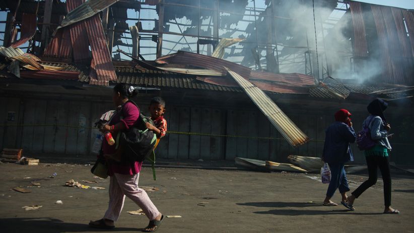 Ratusan Kios Pedagang Pasar Legi Solo Ludes Terbakar